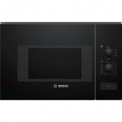 Cuptor cu microunde încastrabil Bosch BFL520MB0, 20 l, 800 W, 5 niveluri, Asistent de curățare, Oprire automată, Negru