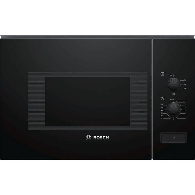 Cuptor cu microunde încastrabil Bosch BFL520MB0, 20 l, 800 W, 5 niveluri, Asistent de curățare, Oprire automată, Negru