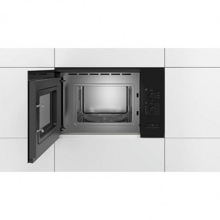 Cuptor cu microunde încastrabil Bosch BFL520MB0, 20 l, 800 W, 5 niveluri, Asistent de curățare, Oprire automată, Negru