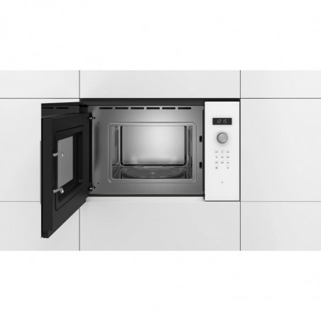 Cuptor cu microunde de încastrat Bosch BFL524MW0, 20 l, 800 W, 7 programe, Memorie, Dezghețare, Alb