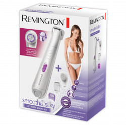 Aparat de tuns părul pentru zona intimă Remington Smooth and Silky WPG4035, 0,00-6 mm, autonomie de 30 de minute, 3 accesorii, fără fir, alb