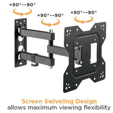 Suport TV Crown WM30K2343TL, 23-43", Până la 30 kg, Negru