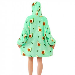 Hanorac mare și pătură într-un singur HOODZIE, Dimensiune universală, Strat gros, Multicolor