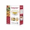 Cutie electrica pentru pranz Beper 90.920G, 40 W, 1 litru, Pana la 60°C, 2 compartimente detasabile, Indicator luminos, Alb/Galben