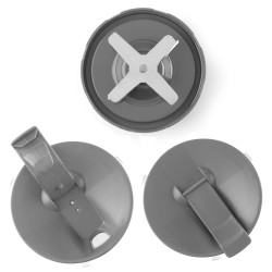 Petra NutriMax blender, 6 lame, 1000W, vas 1 l, fără BPA, gri/albastru