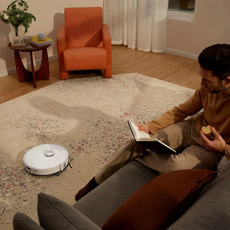 Aspirator robotic ROBOROCK S8 MaxV Ultra S8MVU02-00, 69 W, 10000 Pa, Lidar, Wi-Fi, Comenzi vocale, 5200 mAh, 3D mapping, Autonomie până la 180 min, Alb
