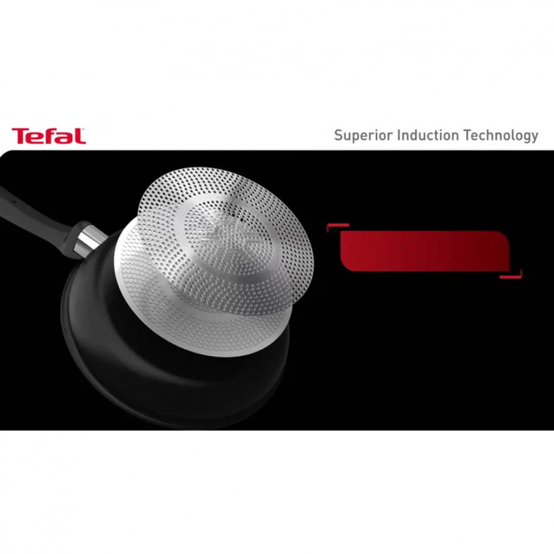 Tefal G2551972 PW28 M PAVOT IND UNLIMITED NOIR, 28 cm, Thermo-Signal, strat de titan anti-zgârieturi, inducție, negru