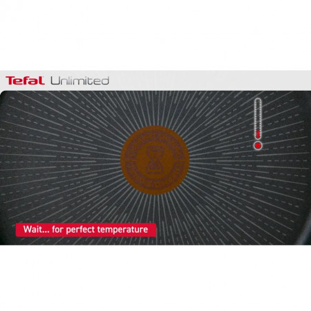 Tefal G2551972 PW28 M PAVOT IND UNLIMITED NOIR, 28 cm, Thermo-Signal, strat de titan anti-zgârieturi, inducție, negru