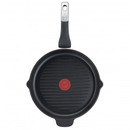 Tefal Grill Pan E2294074 GRILP 26 RND IC G6 UNLIMITED CA, 26 cm, Thermo-Signal & Fusion, fără PFOA, inducție, negru
