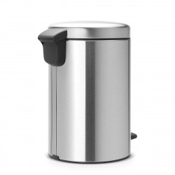 Cos pentru gunoi cu pedala Brabantia NewIcon 649026, 12 L, Inchidere usoara, Baza antiderapanta, Inox/mat