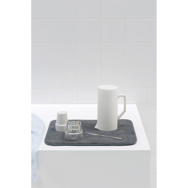 Covoraș pentru vase din microfibră Brabantia SinkSide 1000215, 40x47 cm, poliester, gri închis