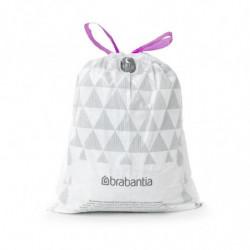 Saci de gunoi Brabantia PerfectFit Sort&Go/Touch N 647035, dimensiune C, 10-12 l, 20 buc, alb