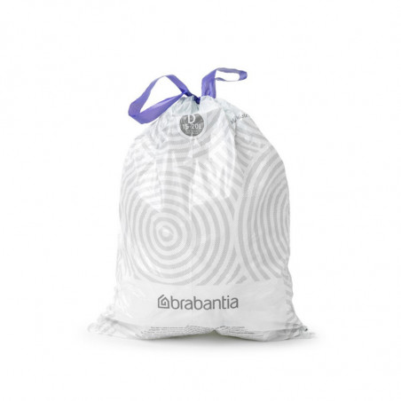 Brabantia PerfectFit Sort&Go/Built-In saci de gunoi 647036, dimensiune D, 15-20 l, 20 buc, alb