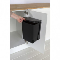 Brabantia Coș încorporabil 647043, 10 L, Deschidere largă, Curățare ușoară, Negru