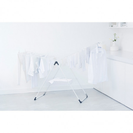 Uscător de rufe Brabantia 90300182, În formă de T, 20 m, Rezistent la coroziune, Aripi reglabile, Suport de uscare, Alb