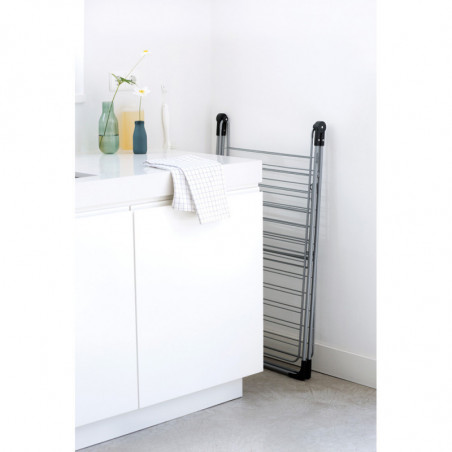 Uscător de rufe Brabantia 90300182, În formă de T, 20 m, Rezistent la coroziune, Aripi reglabile, Suport de uscare, Alb