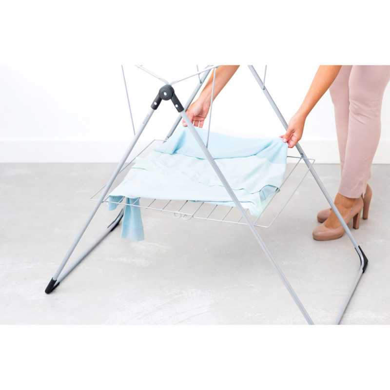 Uscător de rufe Brabantia 90300182, În formă de T, 20 m, Rezistent la coroziune, Aripi reglabile, Suport de uscare, Alb