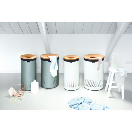 Sac pentru cos de rufe Brabantia 90300186, 30-35 L, Lavabil, Pentru cosurile Brabantia Selector 55 l, Bumbac, Gri