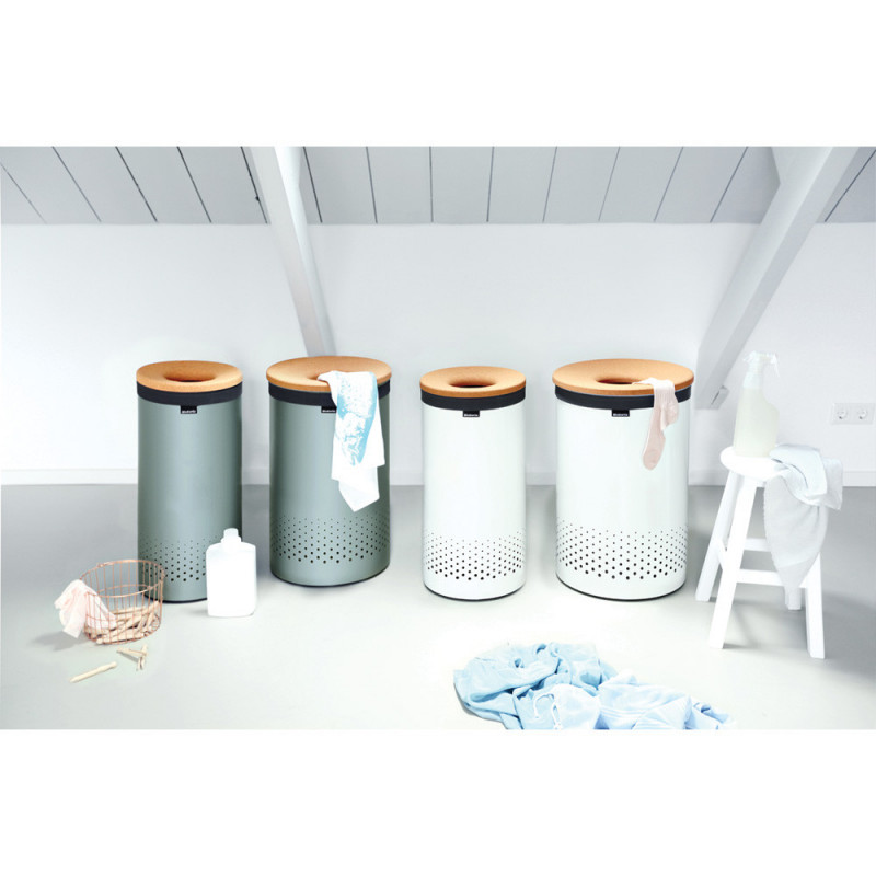 Sac pentru cos de rufe Brabantia 90300187, 50-60 L, Lavabil, Bumbac, Gri