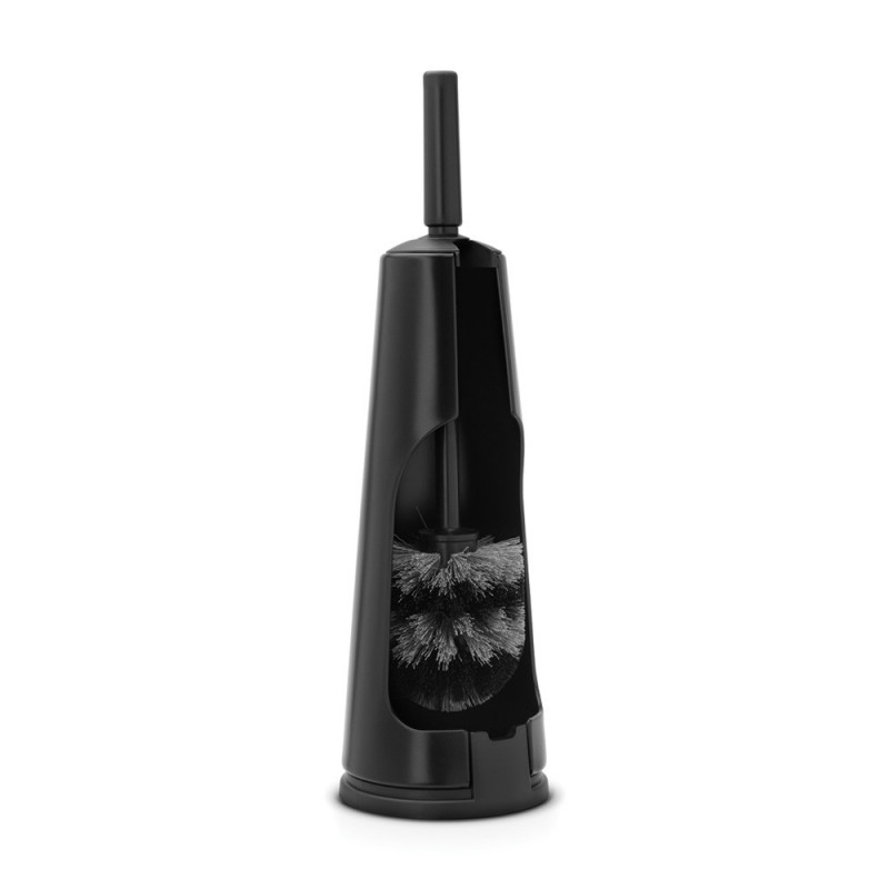 Perie pentru toaleta Brabantia ReNew 90300276, 42 cm, Design discret, Negru
