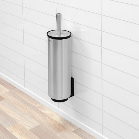Perie de toaletă Brabantia Profile 90300285, 43 cm, Perie complet acoperită, Montabil pe perete, Inox/mat
