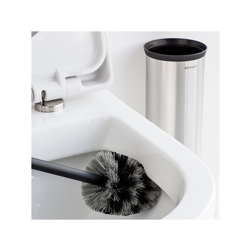Perie de toaletă Brabantia Profile 90300285, 43 cm, Perie complet acoperită, Montabil pe perete, Inox/mat