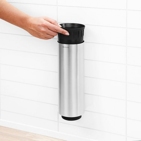 Perie de toaletă Brabantia Profile 90300285, 43 cm, Perie complet acoperită, Montabil pe perete, Inox/mat