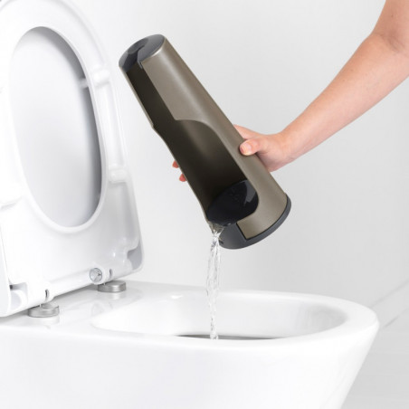 Perie pentru toaleta Brabantia ReNew 90300307, 42 cm, Design discret, Gri