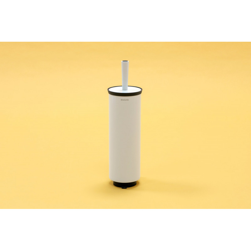 Perie pentru toaleta Brabantia Profile 90300316, 43 cm, Perie complet acoperita, Montabil pe perete, Alb