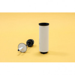 Perie pentru toaleta Brabantia Profile 90300316, 43 cm, Perie complet acoperita, Montabil pe perete, Alb