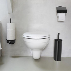 Perie de toaletă Brabantia Profile 90300317, 43 cm, Perie complet acoperită, Montabil pe perete, Negru