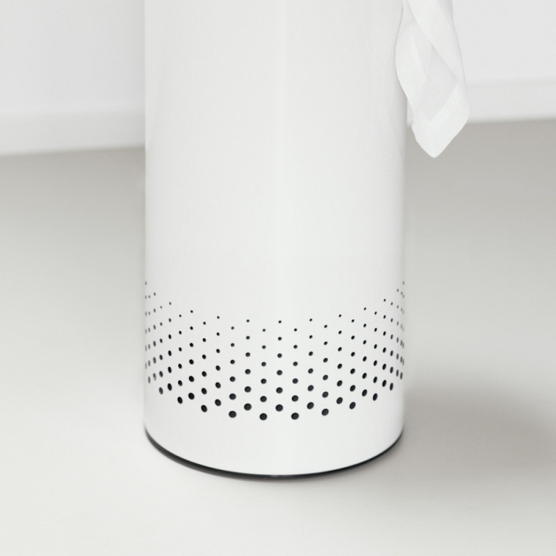 Cos de rufe Brabantia 90300241, 60 L, Capac din pluta, Umplere fara deschidere, Gauri ventilatie, Alb
