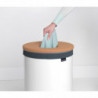 Cos de rufe Brabantia 90300241, 60 L, Capac din pluta, Umplere fara deschidere, Gauri ventilatie, Alb