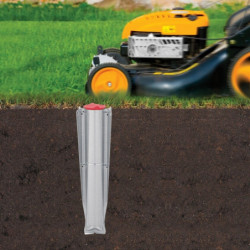 Brabantia TopSpinner spațiu în aer liber 90300260, 40 m, țepușă de metal pentru săpat, rezistent la coroziune, Inox