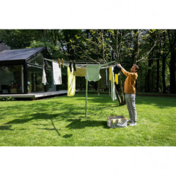 Brabantia TopSpinner spațiu în aer liber 90300260, 40 m, țepușă de metal pentru săpat, rezistent la coroziune, Inox