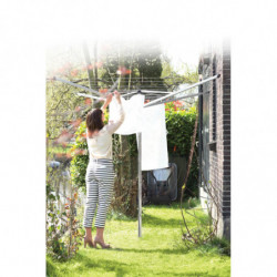 Brabantia TopSpinner spațiu în aer liber 90300260, 40 m, țepușă de metal pentru săpat, rezistent la coroziune, Inox