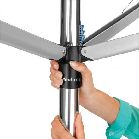 Uscator de rufe pentru exterior Brabantia TopSpinner 90300263, 50 m, Suport metalic, Husa, Rezistent la coroziune, Inox