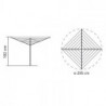 Uscator de rufe pentru exterior Brabantia TopSpinner 90300263, 50 m, Suport metalic, Husa, Rezistent la coroziune, Inox