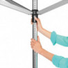 Brabantia Lift-O-Matic spațiu în aer liber 90300266, 40 m, Înălțime reglabilă, Țeapă metalică de săpat, Valiză, Geantă cu cleme, Rezistent la coroziune, Inox