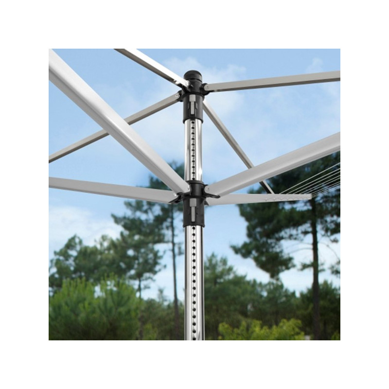 Uscator de rufe pentru exterior Brabantia Lift-O-Matic 90300267, 50 m, Inaltime reglabila, Suport, Geanta cu cleme, Rezistent la coroziune, Inox