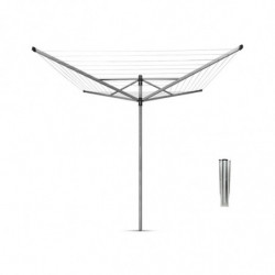 Brabantia Lift-O-Matic spațiu exterior 90300269, 60 m, Înălțime reglabilă, Țeapă metalică, Rezistent la coroziune, Inox