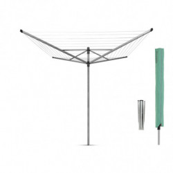 Uscator de rufe pentru exterior Brabantia Lift-O-Matic 90300270, 60 m, Inaltime reglabila, Suport metalic, Husa, Rezistent la coroziune, Inox