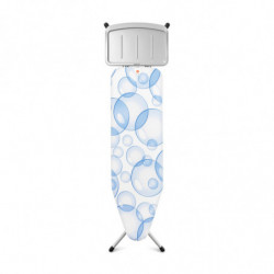 Masa de calcat Brabantia B 90300120, 124x38 cm, 7 pozitii de reglare, Suport generator de abur, PerfectFlow, Alb/Albastru