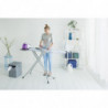 Masa de calcat Brabantia B 90300120, 124x38 cm, 7 pozitii de reglare, Suport generator de abur, PerfectFlow, Alb/Albastru
