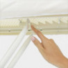 Masa de calcat Brabantia B 90300120, 124x38 cm, 7 pozitii de reglare, Suport generator de abur, PerfectFlow, Alb/Albastru