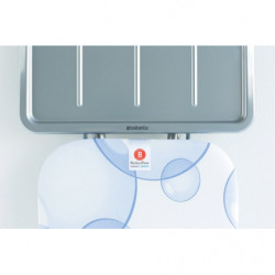 Masa de calcat Brabantia B 90300120, 124x38 cm, 7 pozitii de reglare, Suport generator de abur, PerfectFlow, Alb/Albastru