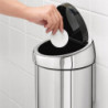 Cos de gunoi Brabantia Touch Bin 647210, 3 L, Deschidere lina si silentioasa, Montare pe perete, Otel inoxidabil lucios, Inox