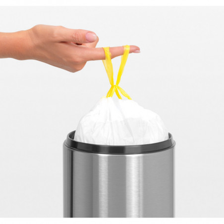 Brabantia Touch Bin 647215, 3 L, Deschidere lină și silențioasă, Montat pe perete, Gri