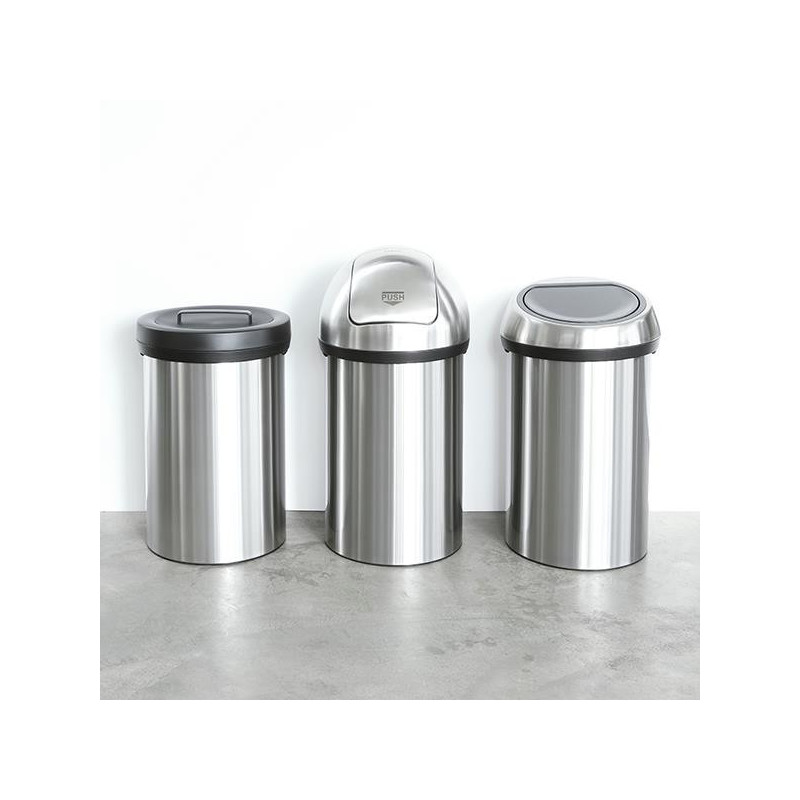 Cos de gunoi Brabantia Touch Bin 647245, 60 L, Inchidere lina si silentioasa, Inox mat