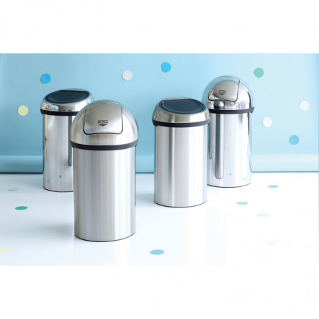 Cos de gunoi Brabantia Touch Bin 647245, 60 L, Inchidere lina si silentioasa, Inox mat